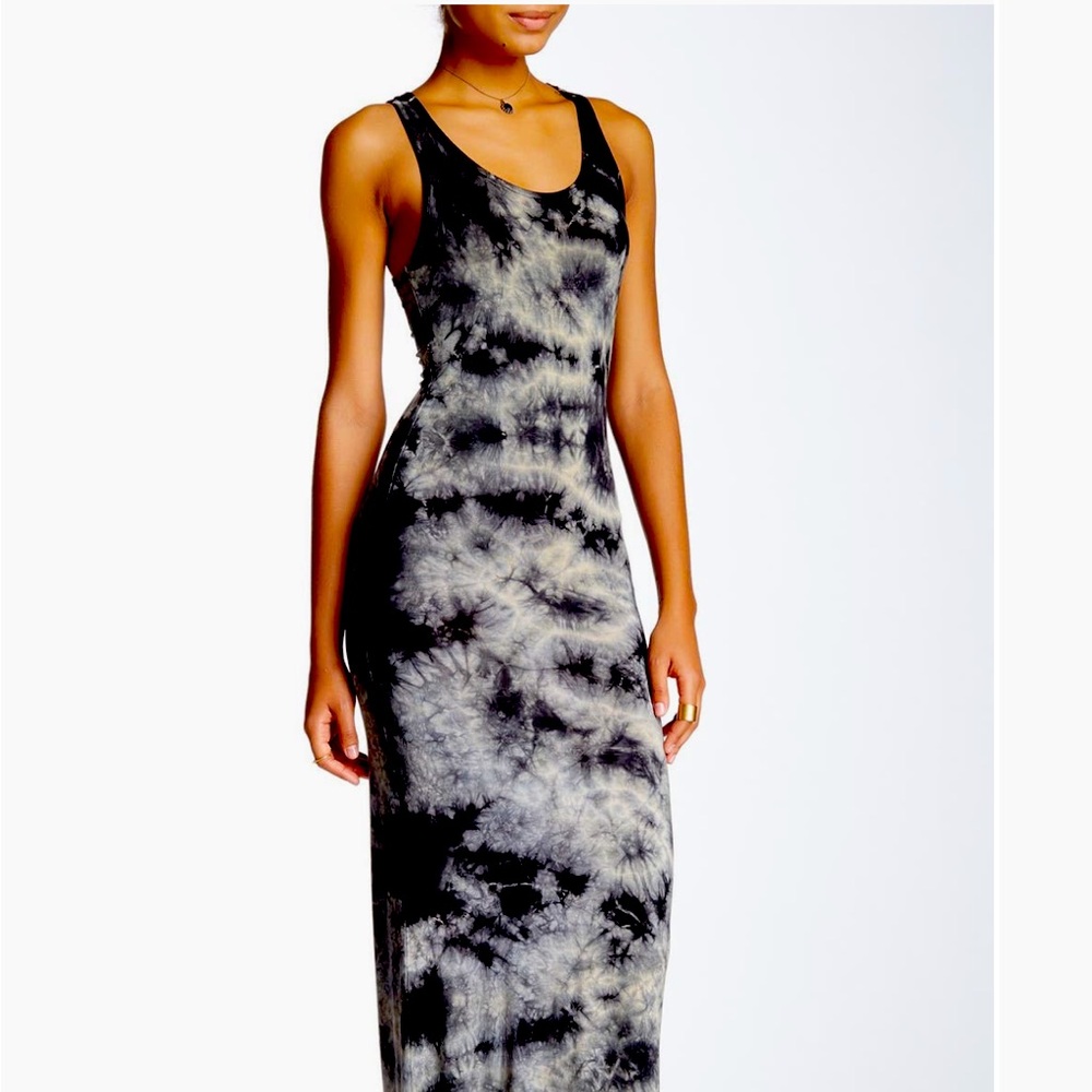 Go Couture Black/Grey Tie Dye Maxi